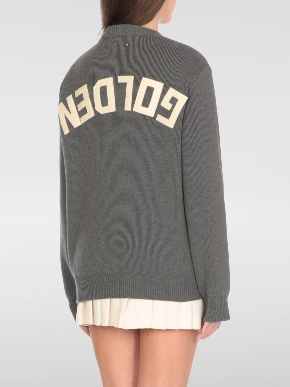 GOLDEN GOOSE PULLOVER: Strickjacke damen Golden Goose, Grau - Img 2