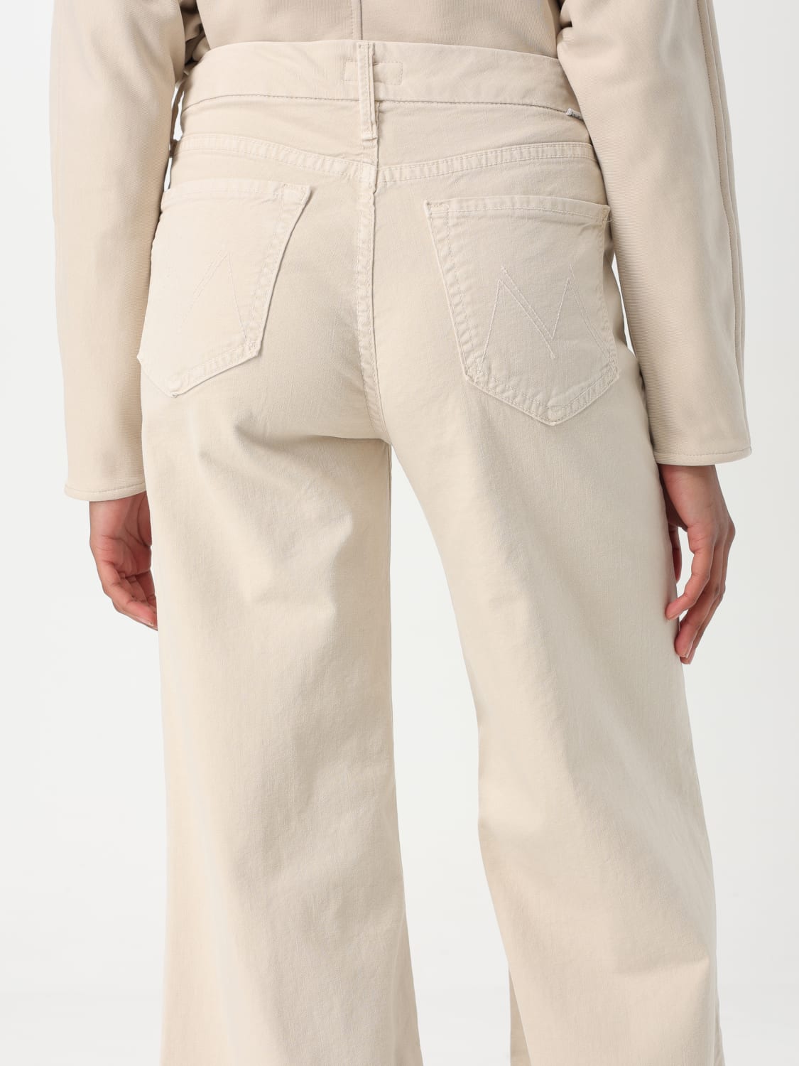 MOTHER JEANS: Jeans woman Mother, Yellow Cream - Img 3