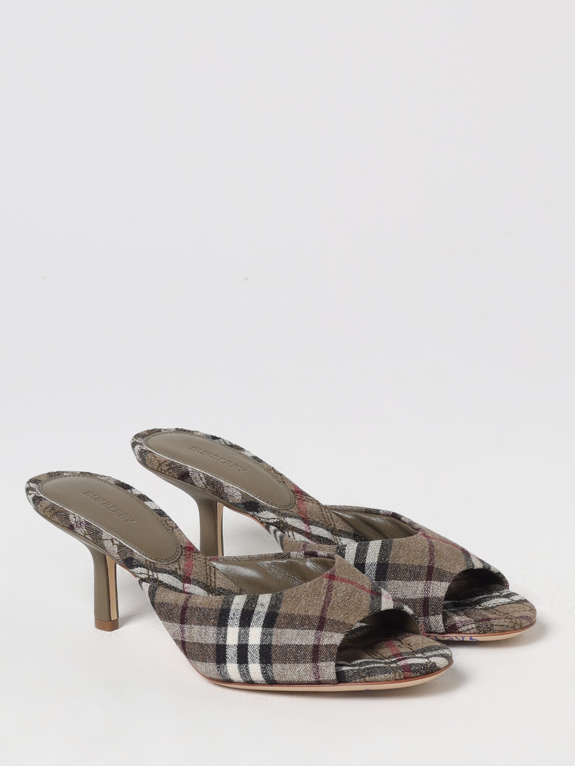 BURBERRY レディース サンダル 8105116 Burberry Mews mules for Women - Printed in UAE | Level Shoes