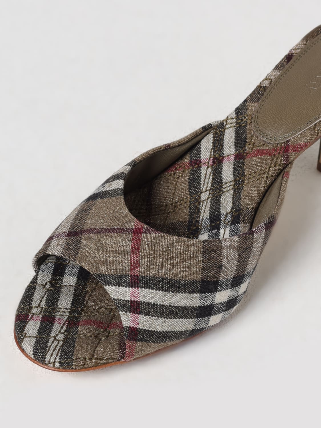 BURBERRY レディース サンダル 8105116 Burberry Mews mules for Women - Printed in UAE | Level Shoes