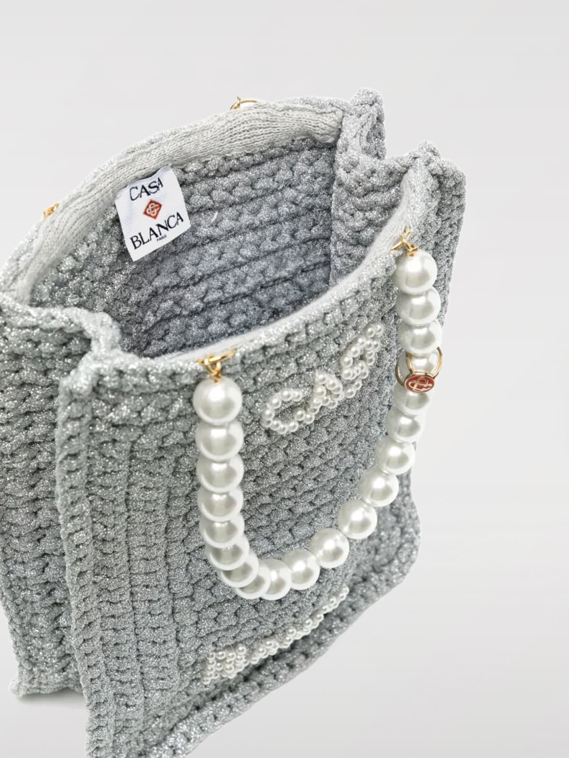 CASABLANCA SHOULDER BAG: Bags men Casablanca, Silver - Img 5