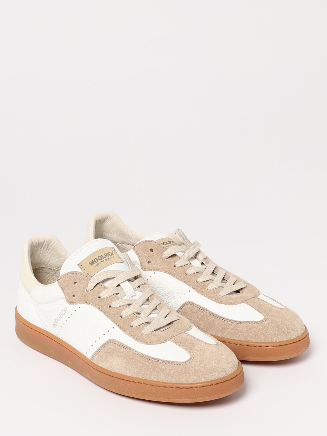 WOOLRICH SNEAKERS: Sneakers Woolrich in pelle , Beige - Img 2