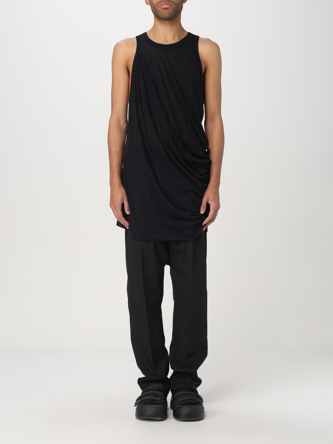 Tシャツ・カットソー RICK OWENS Men T-shirt Black RR01E5152UC 09 RICK OWENS: cotton tank top - Black | Rick Owens t-shirt