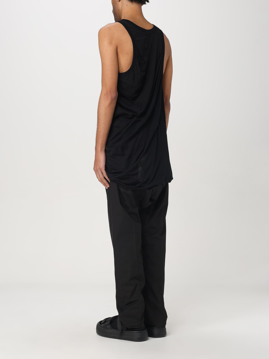 RICK OWENS T-SHIRT: Rick Owens cotton tank top, Black - Img 3