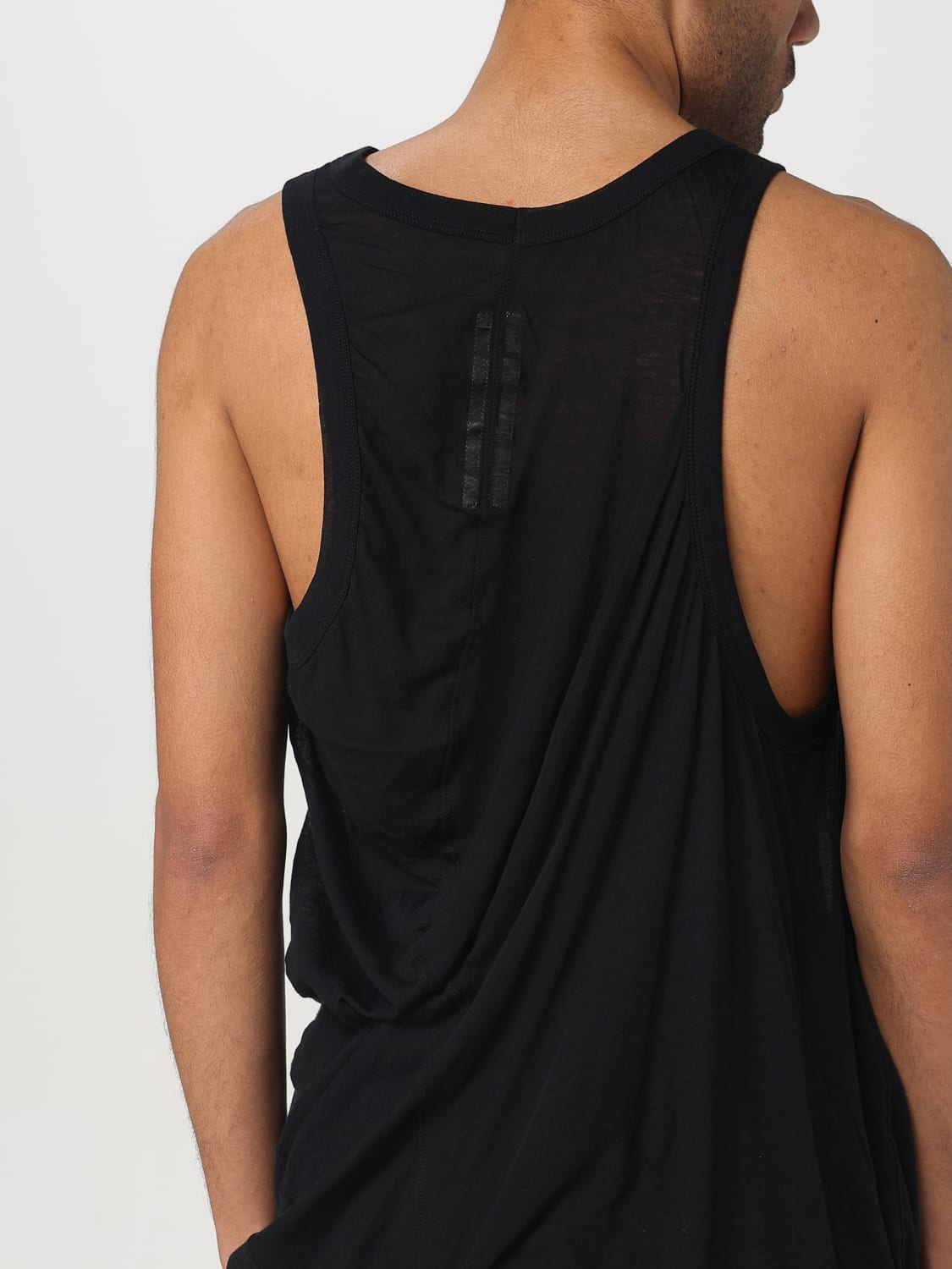 RICK OWENS: cotton tank top - Black | Rick Owens t-shirt