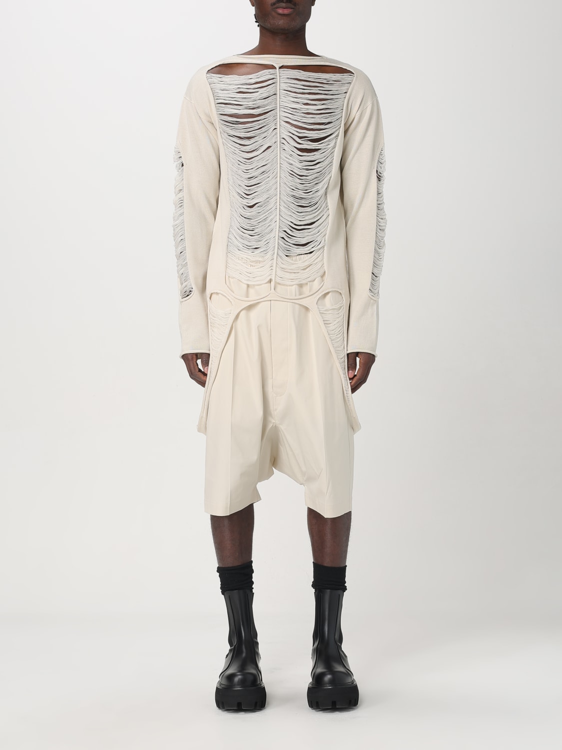 RICK OWENS SWEATER: Cardigan men Rick Owens, White - Img 1