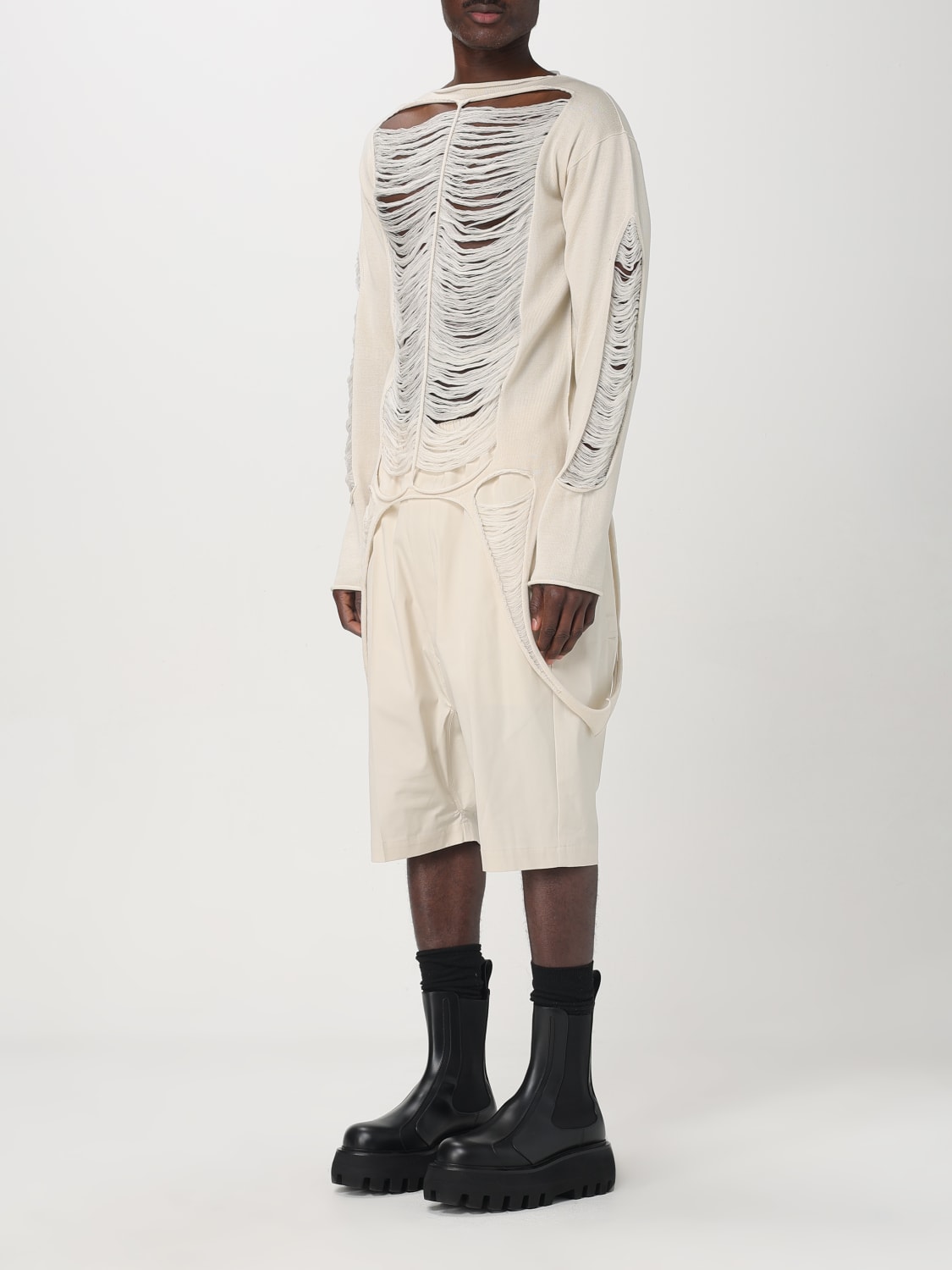 RICK OWENS SWEATER: Cardigan men Rick Owens, White - Img 4