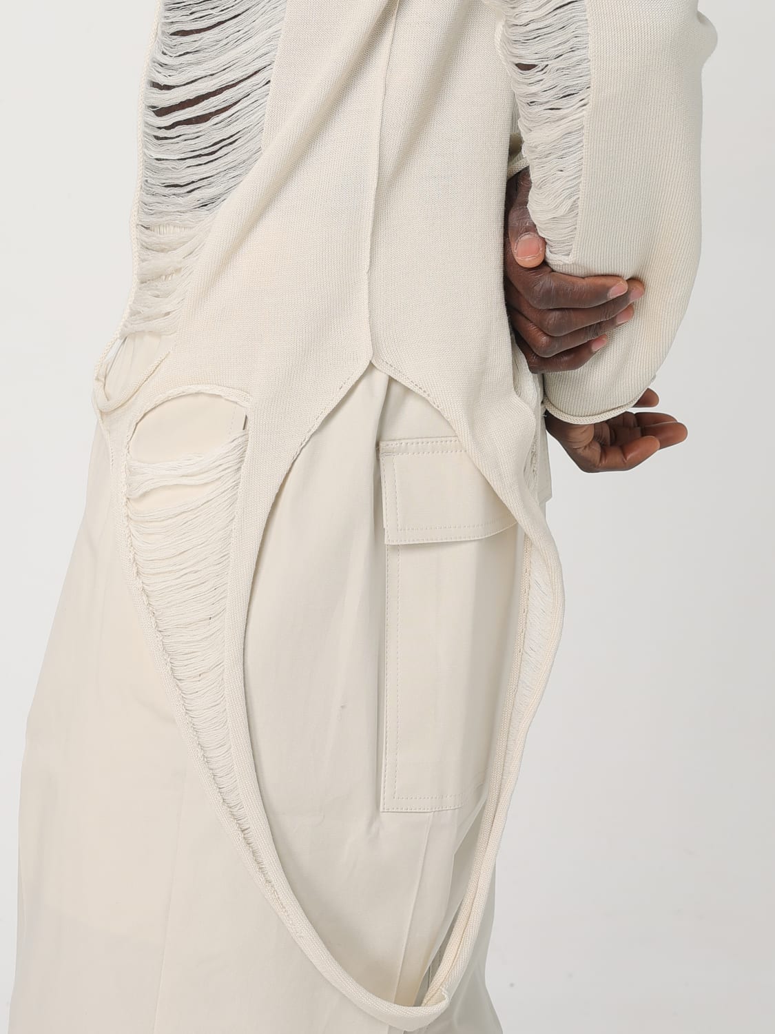 RICK OWENS SWEATER: Cardigan men Rick Owens, White - Img 5