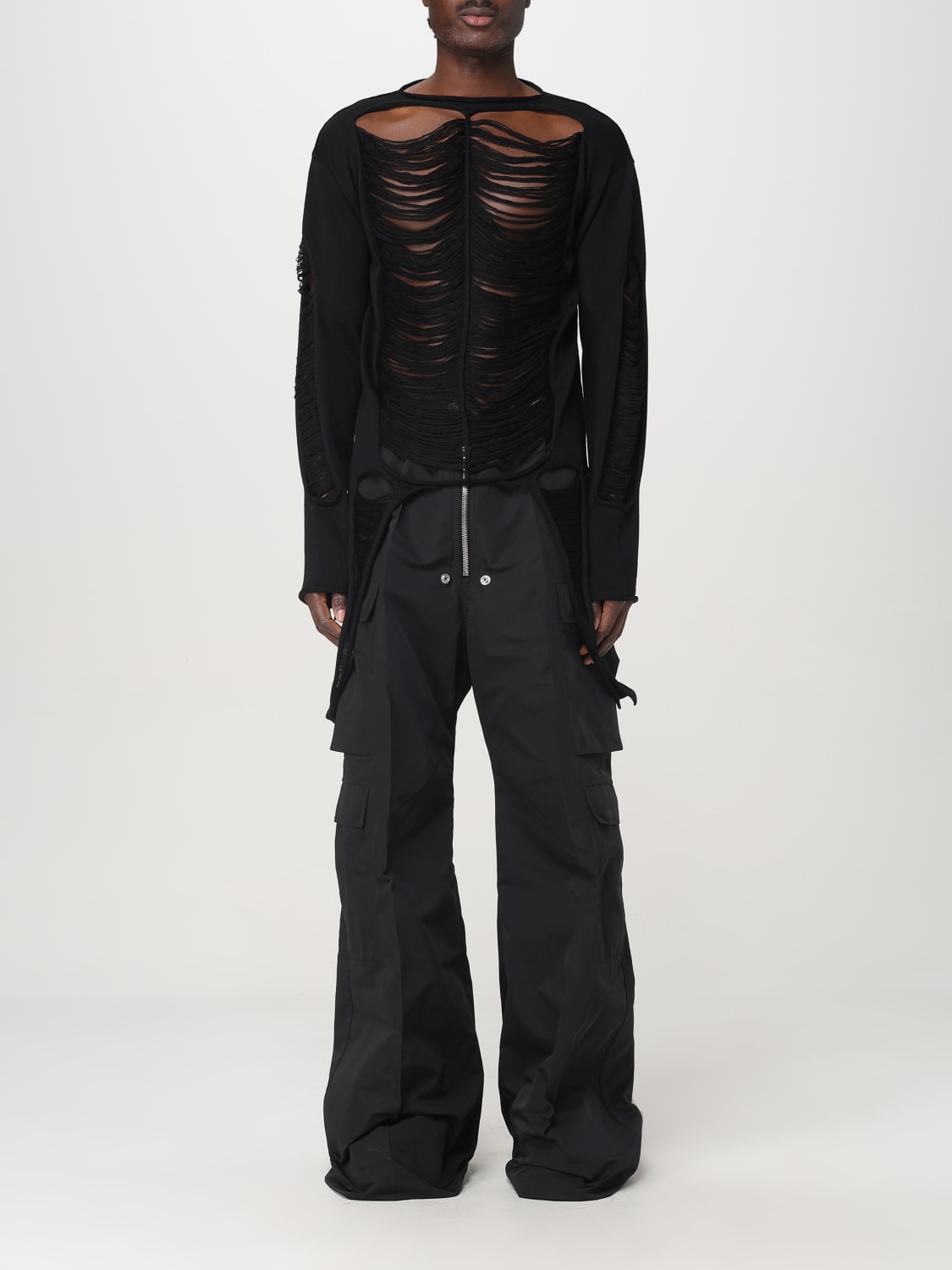 RICK OWENS SWEATER: Cardigan men Rick Owens, Black - Img 1
