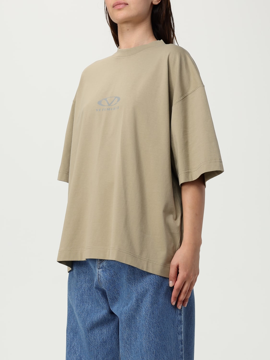 VETEMENTS T-SHIRT: T-shirt woman Vetements, Beige - Img 4