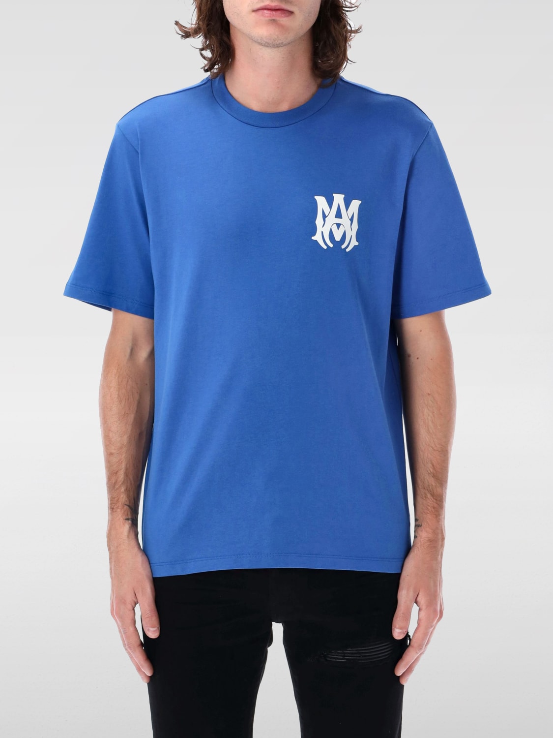 AMIRI: T-shirt men - Blue | Amiri t-shirt AMJYTE1074 online