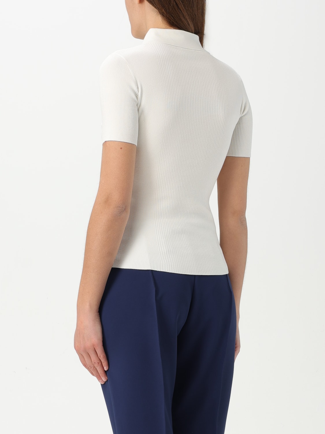 Tシャツ・カットソー ELISABETTA FRANCHI Woman Polo Shirt White MK63B 360 ELISABETTA FRANCHI: Sweater woman - White | Elisabetta