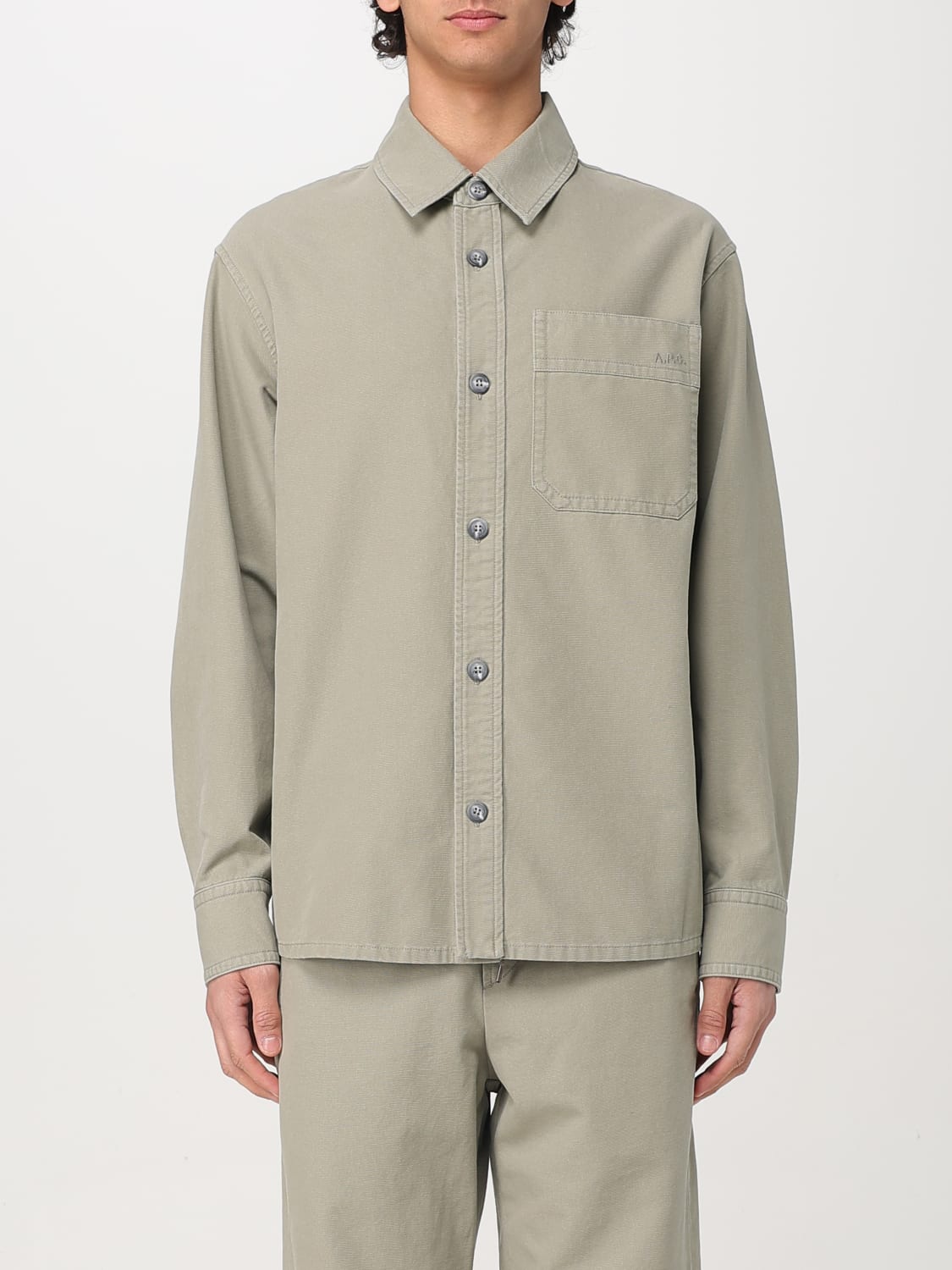 A.P.C. SHIRT: Shirt men A.P.C., Green - Img 1