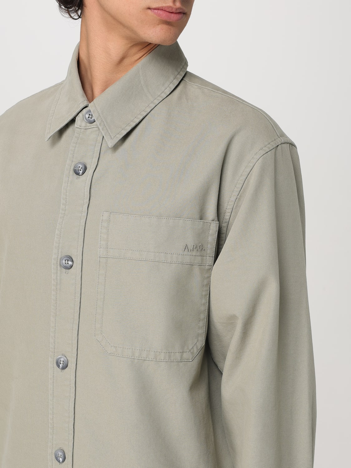 A.P.C. SHIRT: Shirt men A.P.C., Green - Img 4