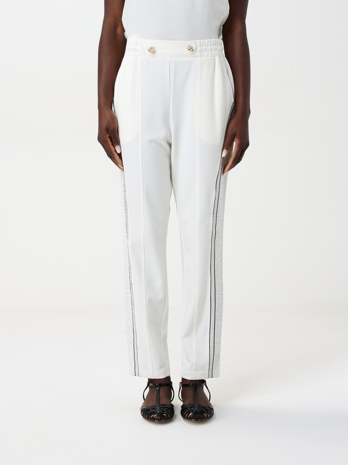 パンツ LIU JO Women Straight Pants TA5054J5942 10105 White LIU JO: Pants woman - White | Liu Jo pants TA5054J5942