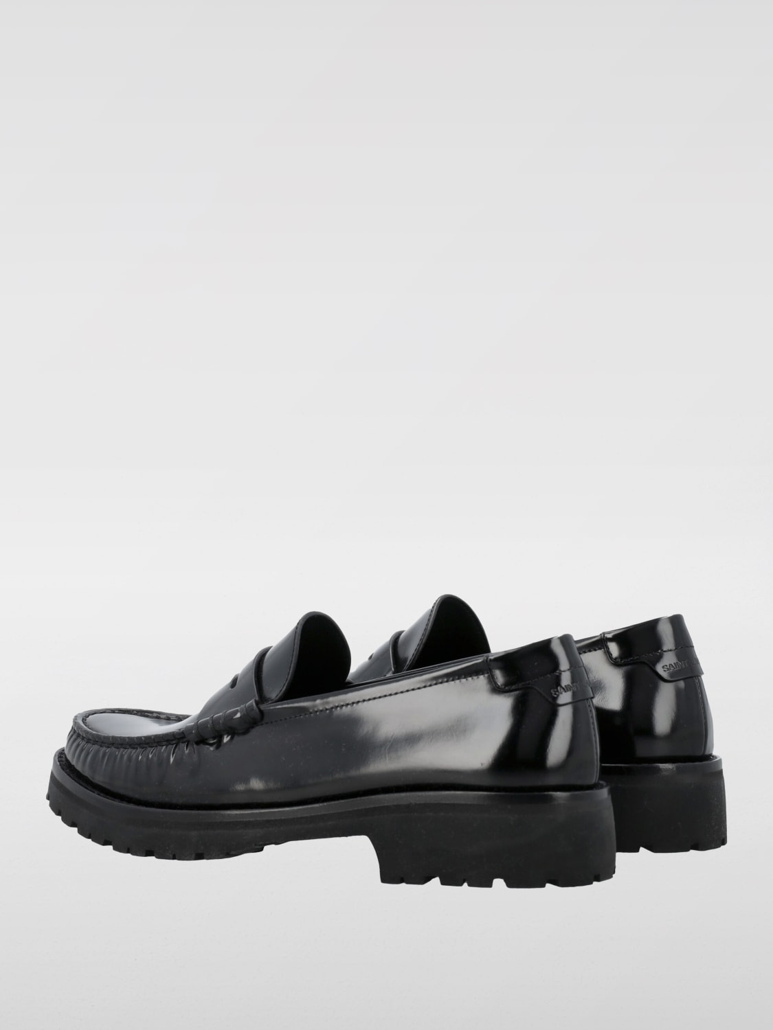 SAINT LAURENT MOCASSINI: Mocassino Le Loafer Saint Laurent in pelle spazzolata , Nero - Img 3