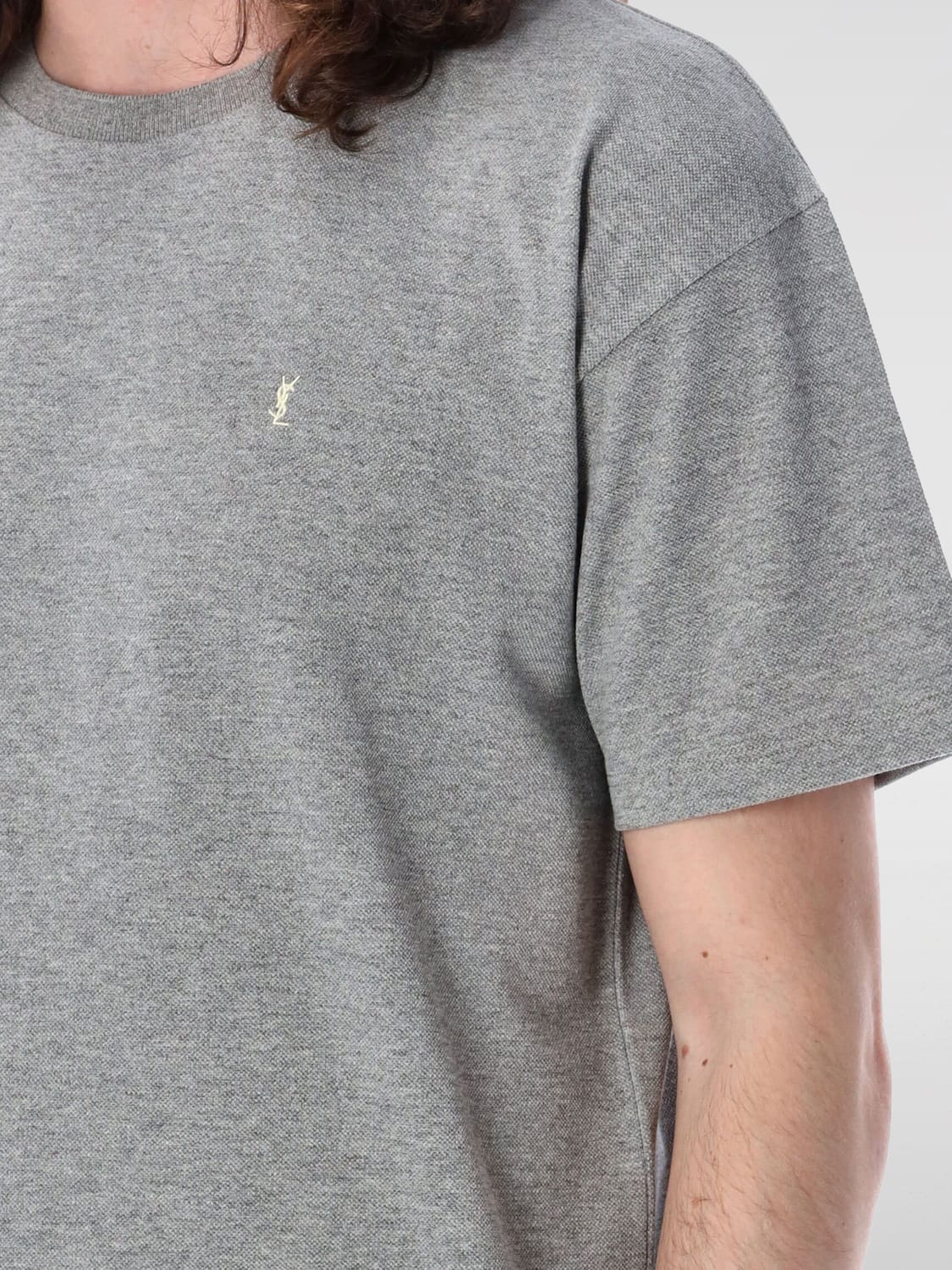 SAINT LAURENT T-SHIRT: T-shirt men Saint Laurent, Grey - Img 3