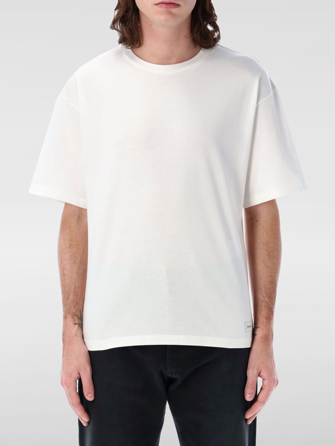 Tシャツ・カットソー SAINT LAURENT Men T Shirts 25P798933Y37RY 9000 WHITE SAINT LAURENT:Tシャツ メンズ - ホワイト | GIGLIO.COM
