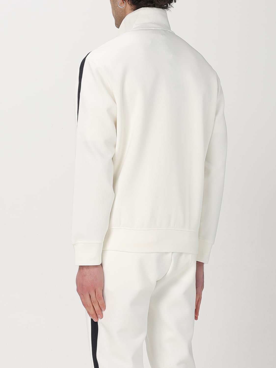 EMPORIO ARMANI FELPA: Felpa Emporio Armani in jersey con zip , Bianco - Img 3