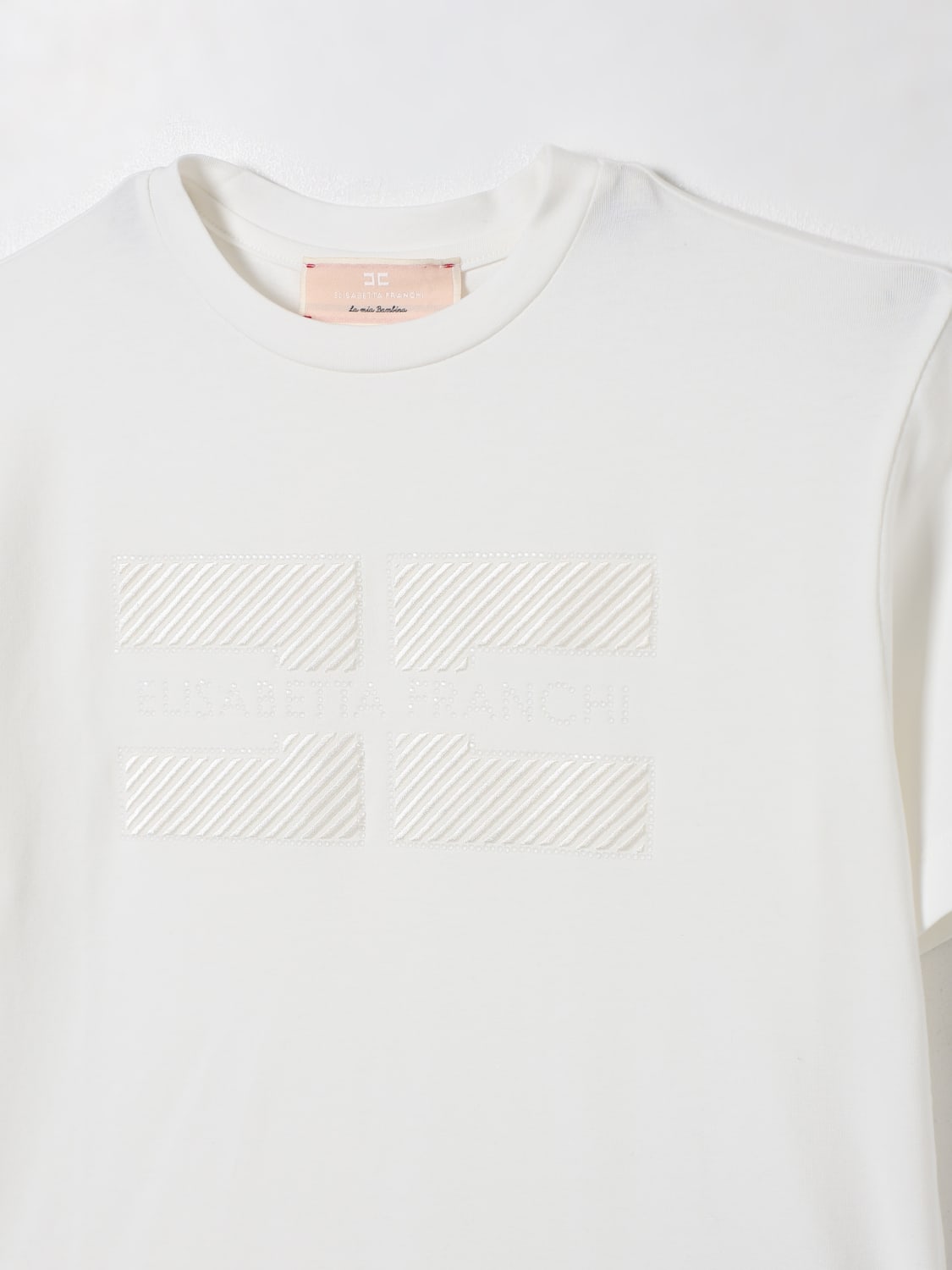 ELISABETTA FRANCHI LA MIA BAMBINA T-SHIRT: T-shirt kinder Elisabetta Franchi La Mia Bambina, Yellow Cream - Img 3