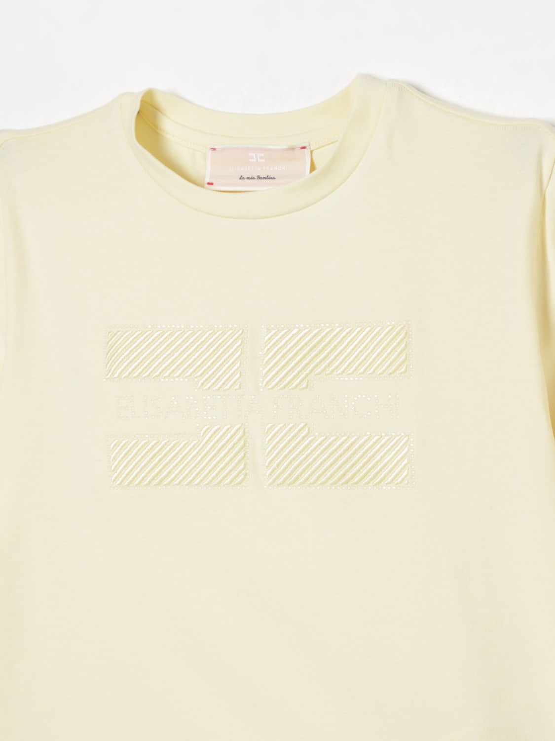 ELISABETTA FRANCHI LA MIA BAMBINA T-SHIRT: T-shirt enfant Elisabetta Franchi La Mia Bambina, Citron - Img 3
