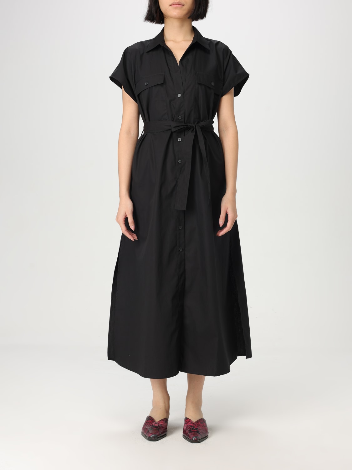 ワンピース DONDUP Woman Dress Black DA430PF0010DXXX 999 DONDUP: Dress woman - Black | Dondup dress DA430PF0010DXXX
