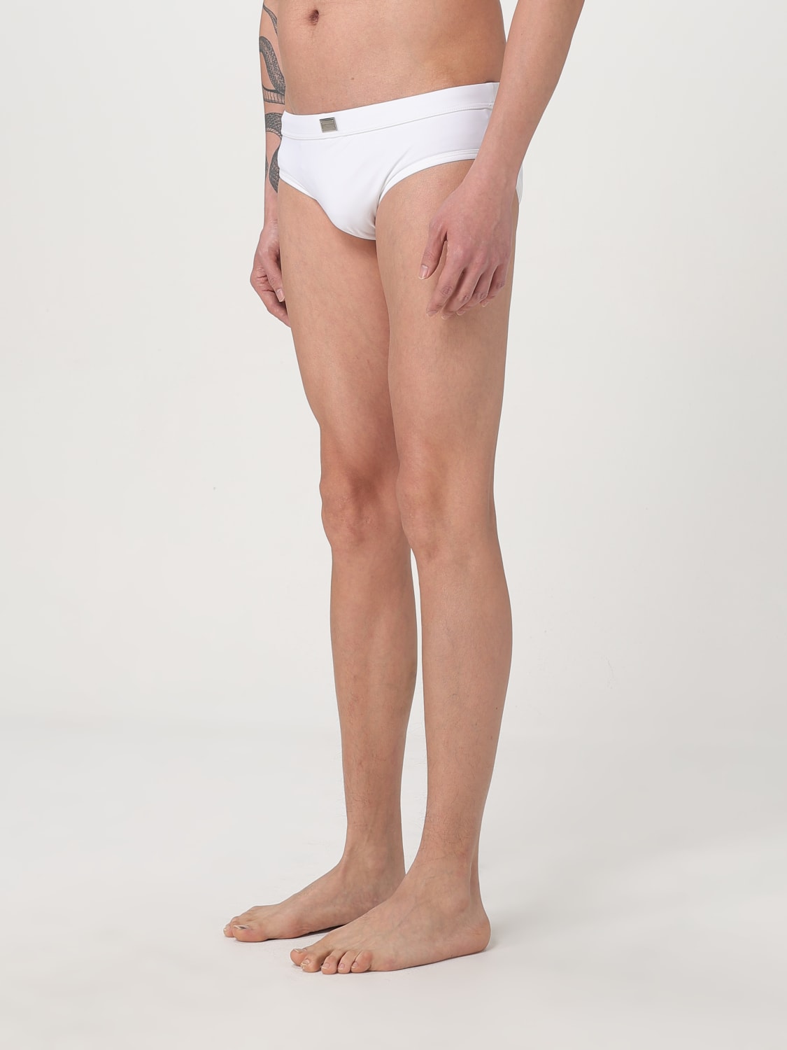 DOLCE & GABBANA SWIMSUIT: Dolce & Gabbana men's swim shorts, White - Img 3