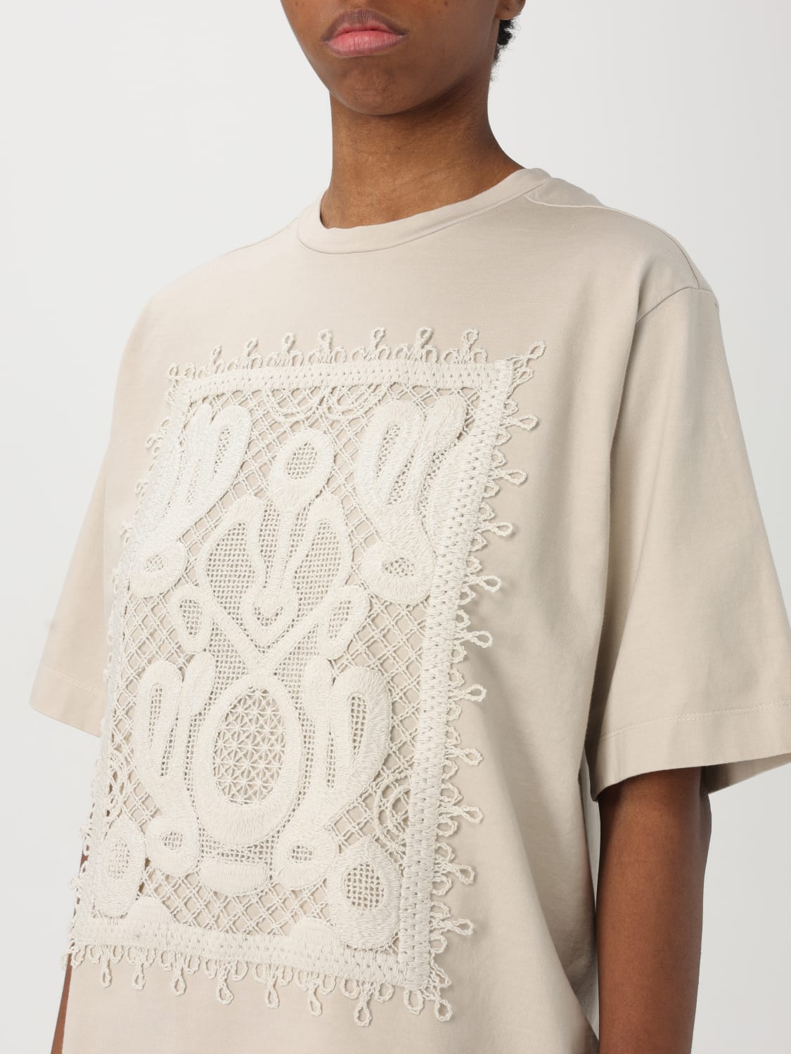 Tシャツ・カットソー DONDUP Woman T-Shirt Milk DS031JF0352DXXXW 004 DONDUP: T-shirt woman - Milk | Dondup t-shirt