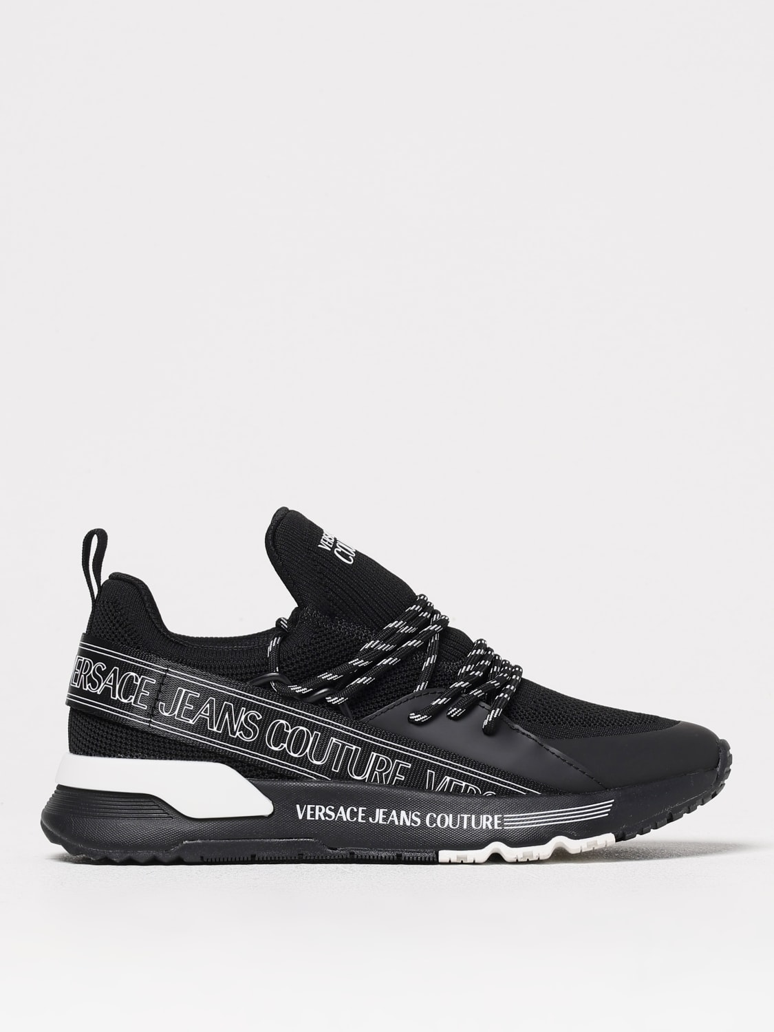 VERSACE JEANS COUTURE SNEAKERS: Sneakers Versace Jeans Couture in mesh e gomma , Nero - Img 1