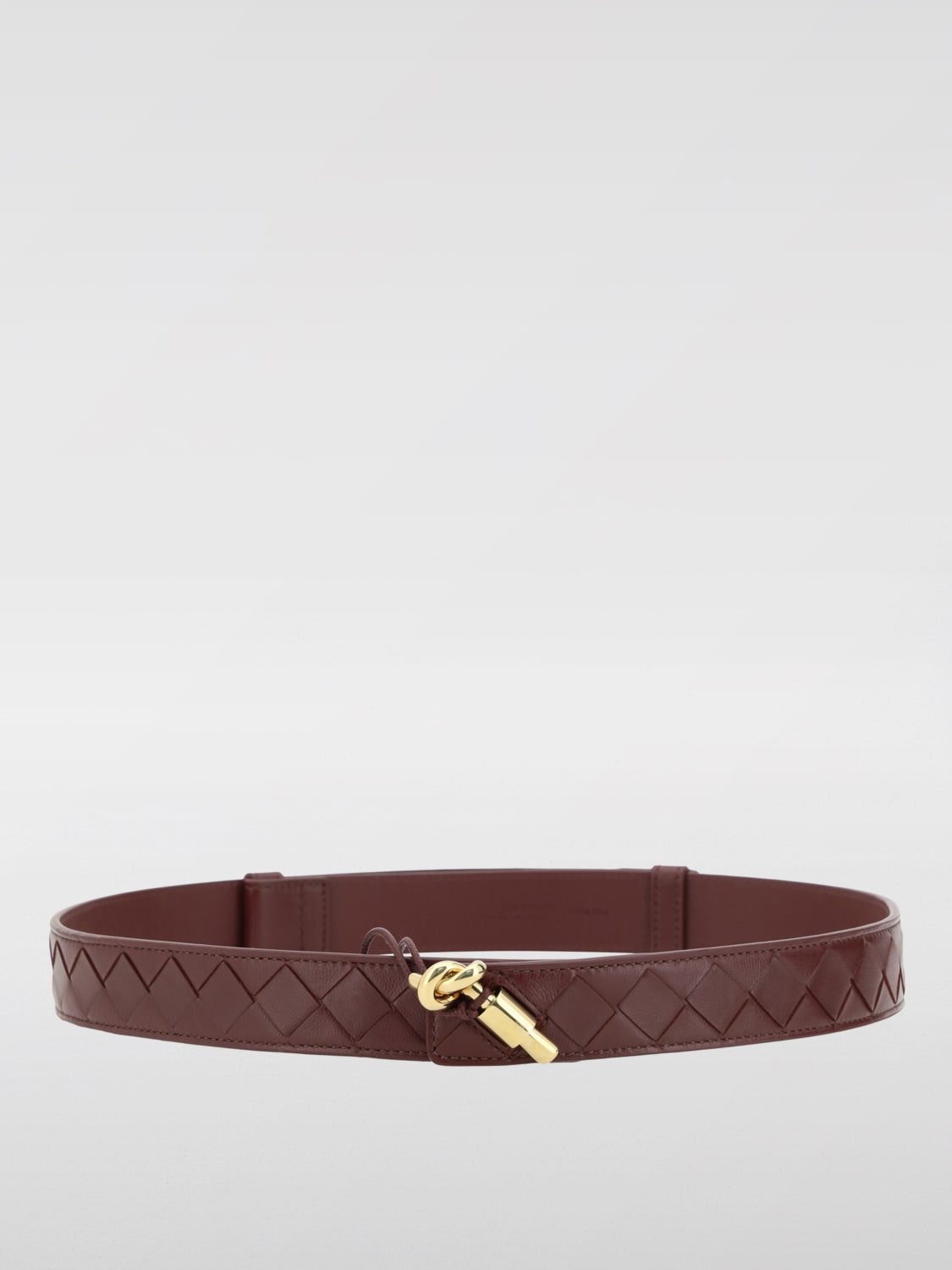 BOTTEGA VENETA CINTURA: Cintura Andiamo Bottega Veneta in pelle intrecciata , Vino - Img 1