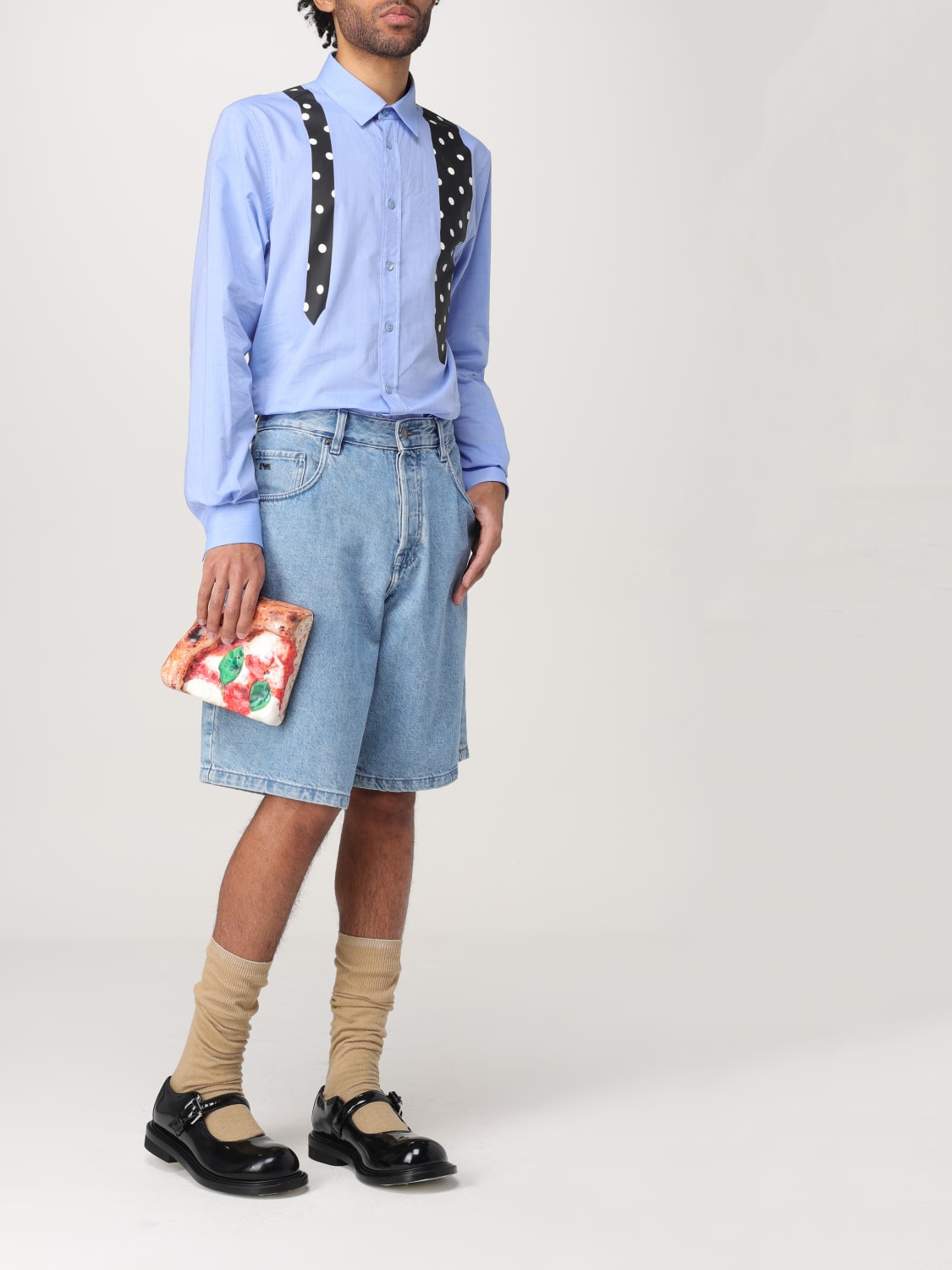 MOSCHINO COUTURE SHIRT: Shirt men Moschino Couture, Gnawed Blue - Img 2