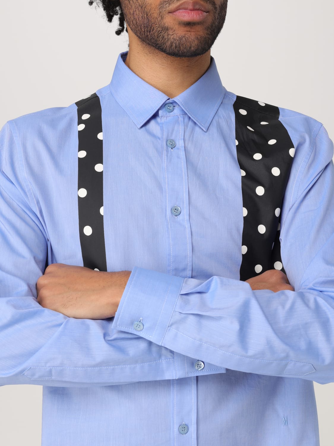 MOSCHINO COUTURE SHIRT: Shirt men Moschino Couture, Gnawed Blue - Img 5