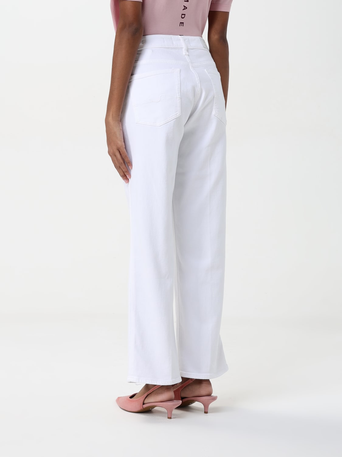 デニム・ジーパン 7 FOR ALL MANKIND Women Denim Pants 7U023549 U7LLS WHITE 7 FOR ALL MANKIND: Jeans woman - White | 7 For All Mankind