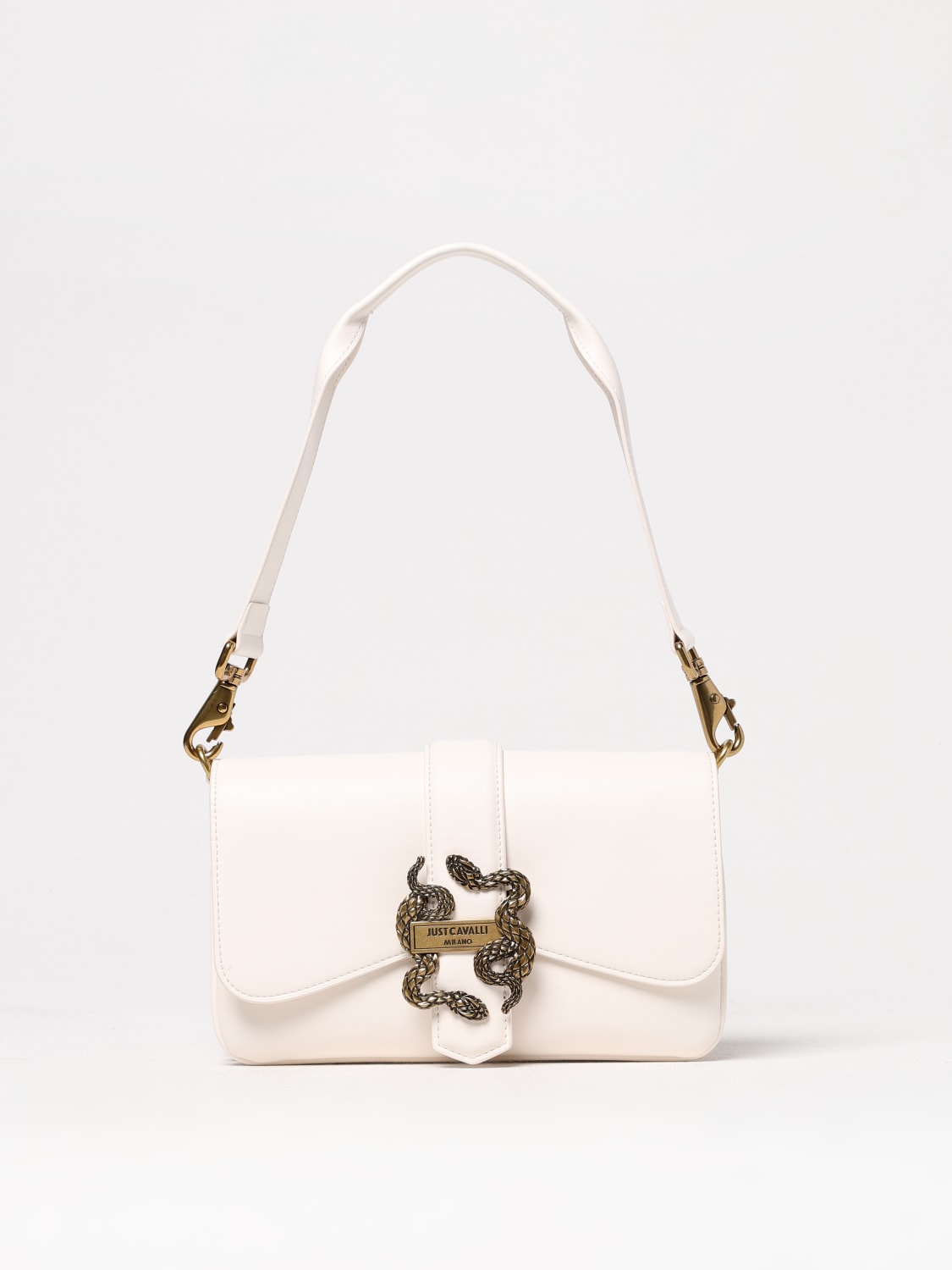 JUST CAVALLI BORSA A SPALLA: Borsa Just Cavalli in pelle sintetica , Bianco - Img 1