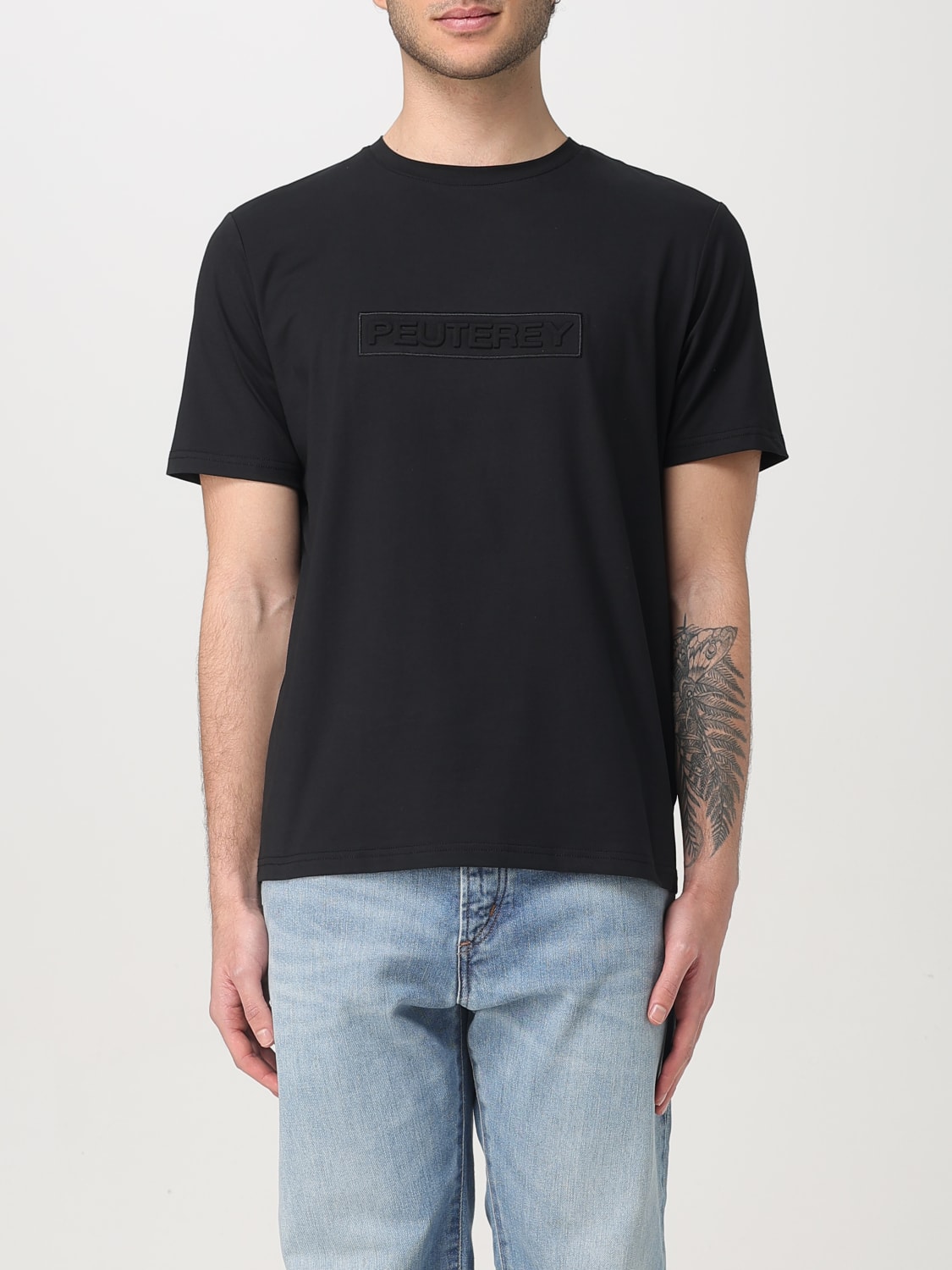 Tシャツ・カットソー PEUTEREY Men T-shirt Black PEU547399012247 NER PEUTEREY: T-shirt men - Black | Peuterey t-shirt