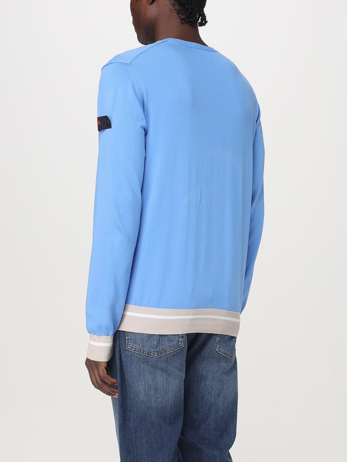 PEUTEREY MAGLIA: Maglia a girocollo Peuterey in cotone, Celeste - Img 2