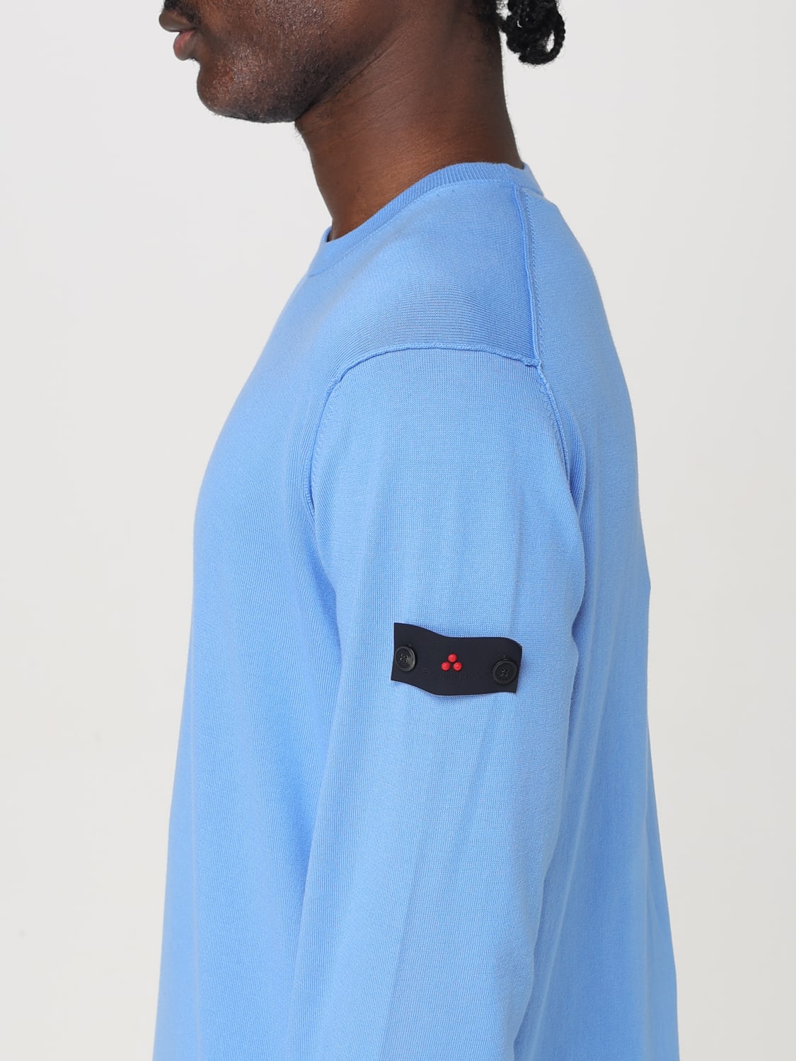PEUTEREY MAGLIA: Maglia a girocollo Peuterey in cotone, Celeste - Img 3