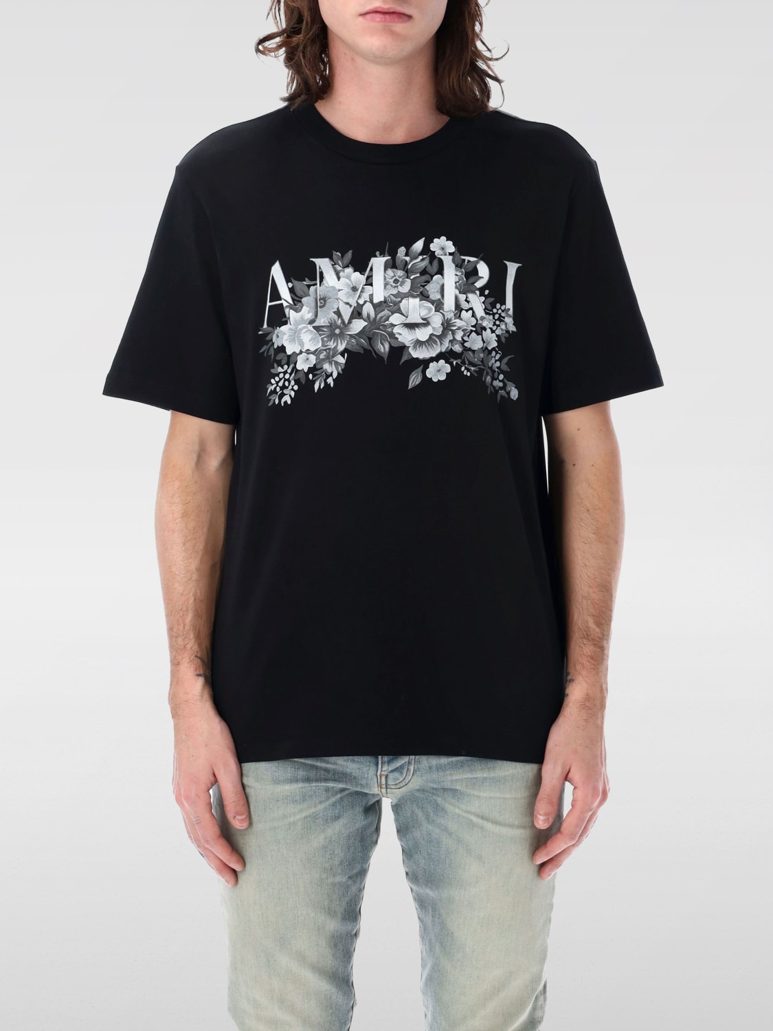 AMIRI AMJYTE1192 BLACK Tシャツ AMIRI logo-print Cotton T-shirt | Black | FARFETCH JO