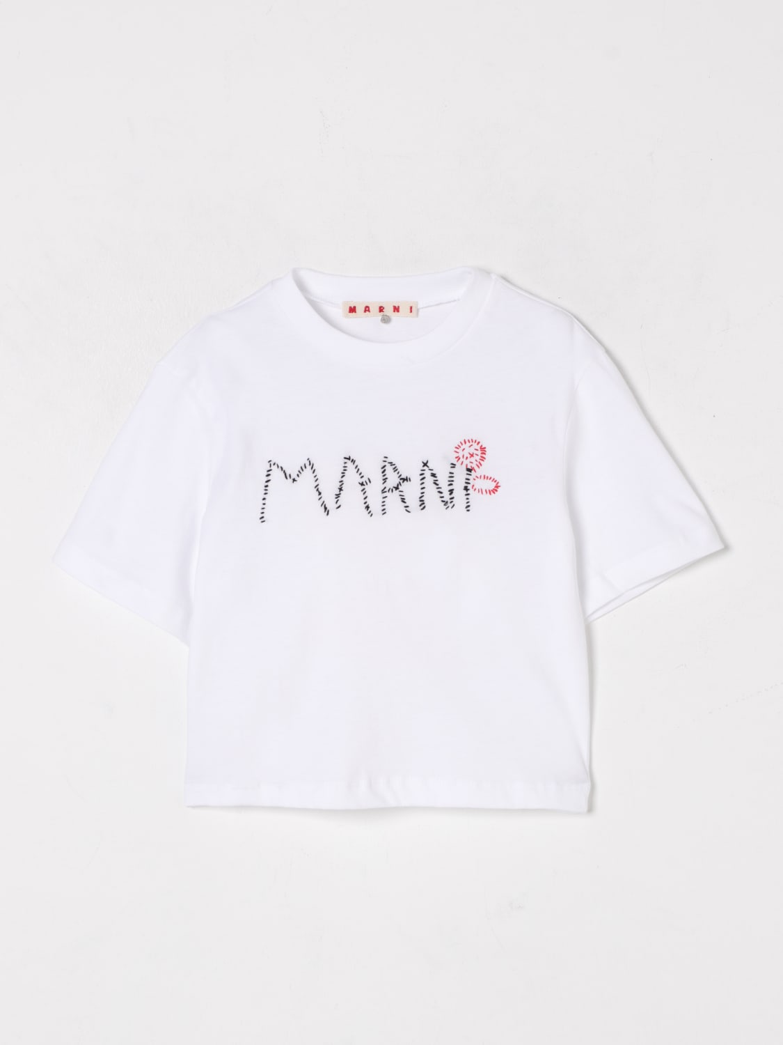 MARNI キッズ ロゴ Tシャツ ホワイト 14Y MARNI マルニ キッズ 半袖 Tシャツロゴ ホワイト14y