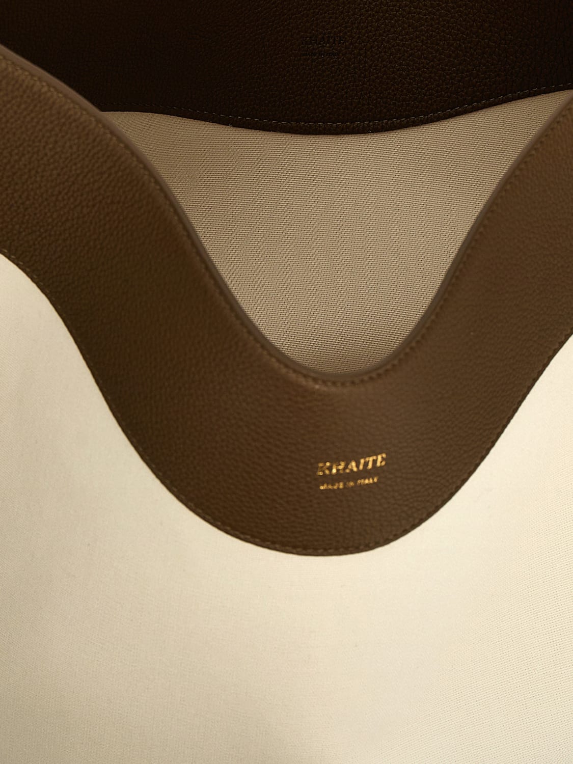 KHAITE BORSA TOTE: Borsa Medium Lotus Khaite in canvas e pelle , Fantasia - Img 4