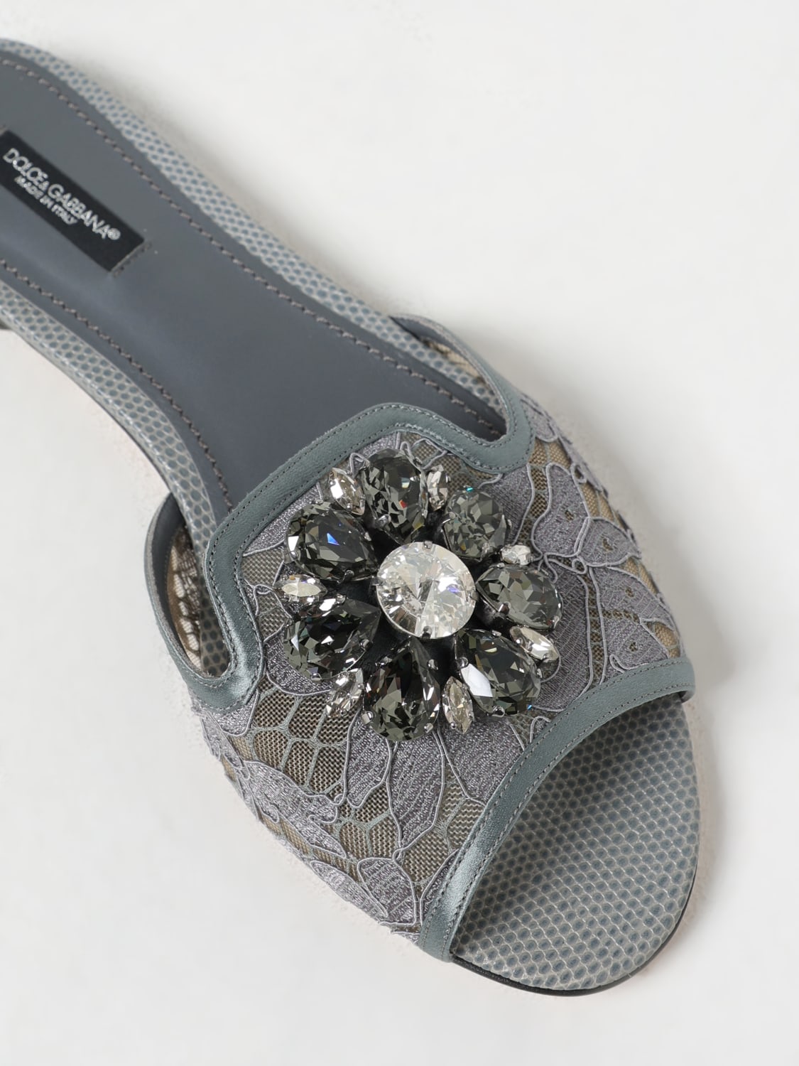 シューズ・サンダルその他 DOLCE & GABBANA Woman Flat sandals Silver CQ0023AE637 87505 DOLCE & GABBANA: Flat sandals woman - Silver | Dolce