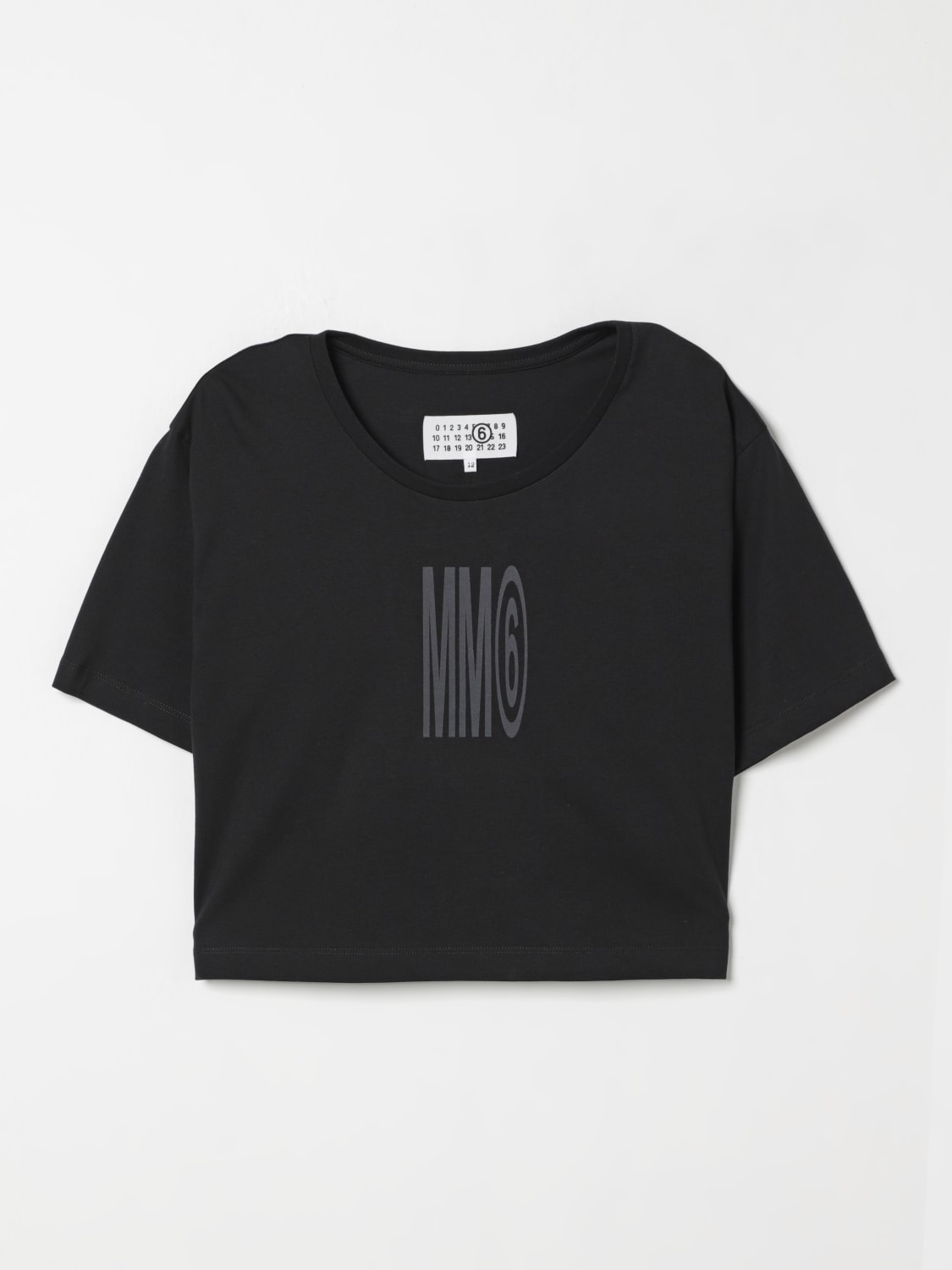 MM6 MAISON MARGIELA T-SHIRT: T-shirt kinder Mm6 Maison Margiela, Schwarz - Img 1