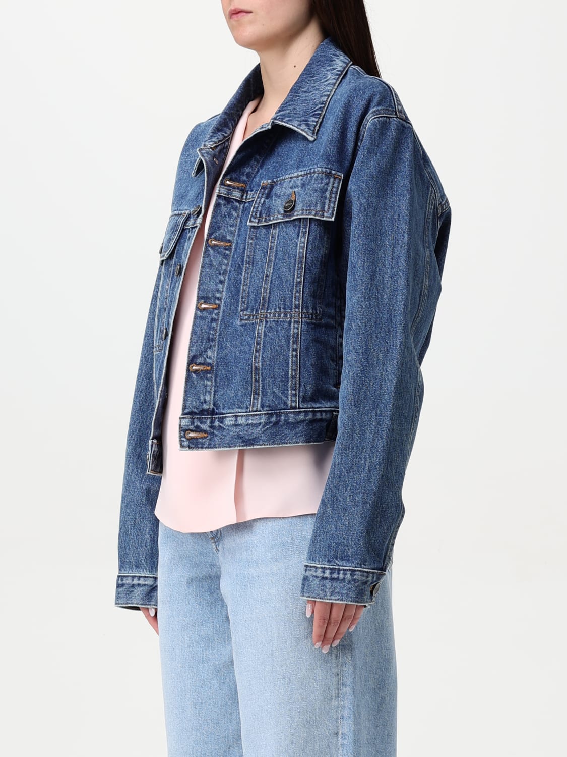 ジャケット KHAITE Woman Jacket Denim 1160908009 009 Blue denim Saunder jacket Khaite - women - KHAITE