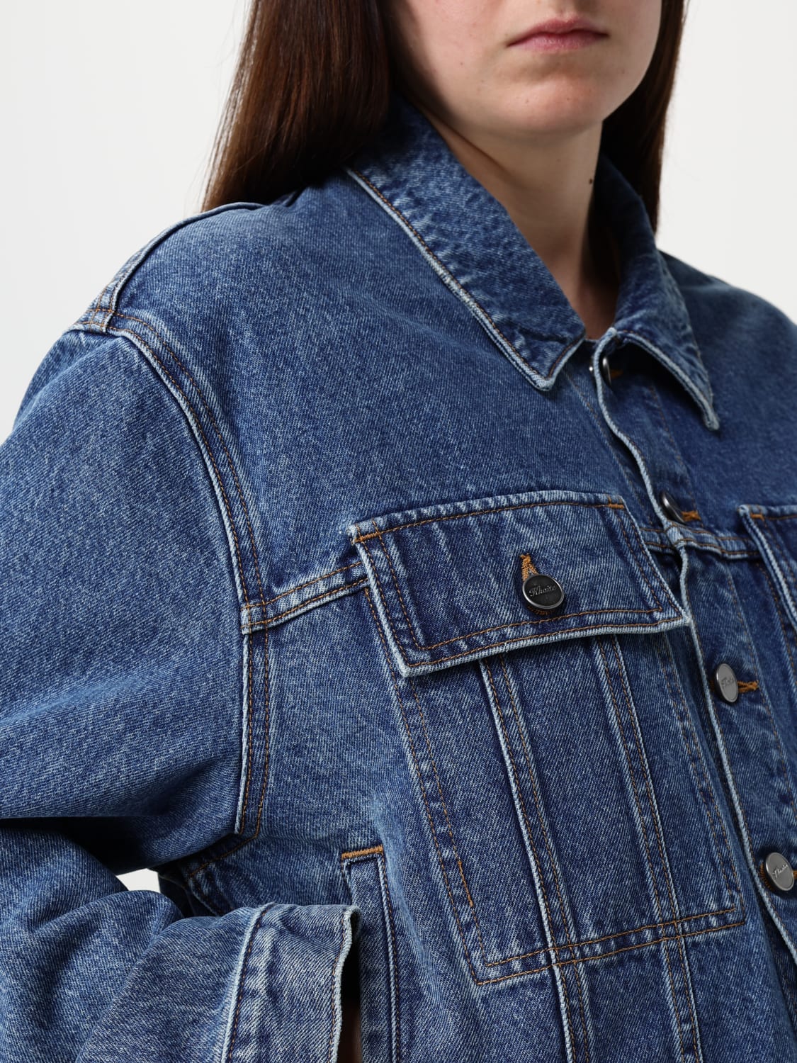 ジャケット KHAITE Woman Jacket Denim 1160908009 009 Blue denim Saunder jacket Khaite - women - KHAITE