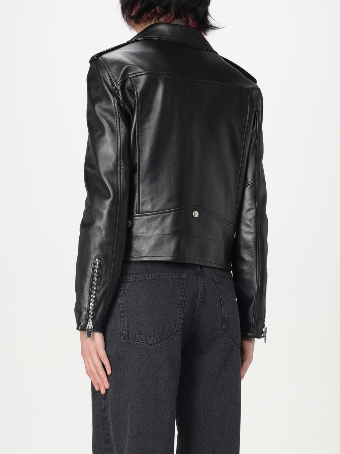 SAINT LAURENT 外套: 外套 女士 Saint Laurent, 黑色 - Img 3