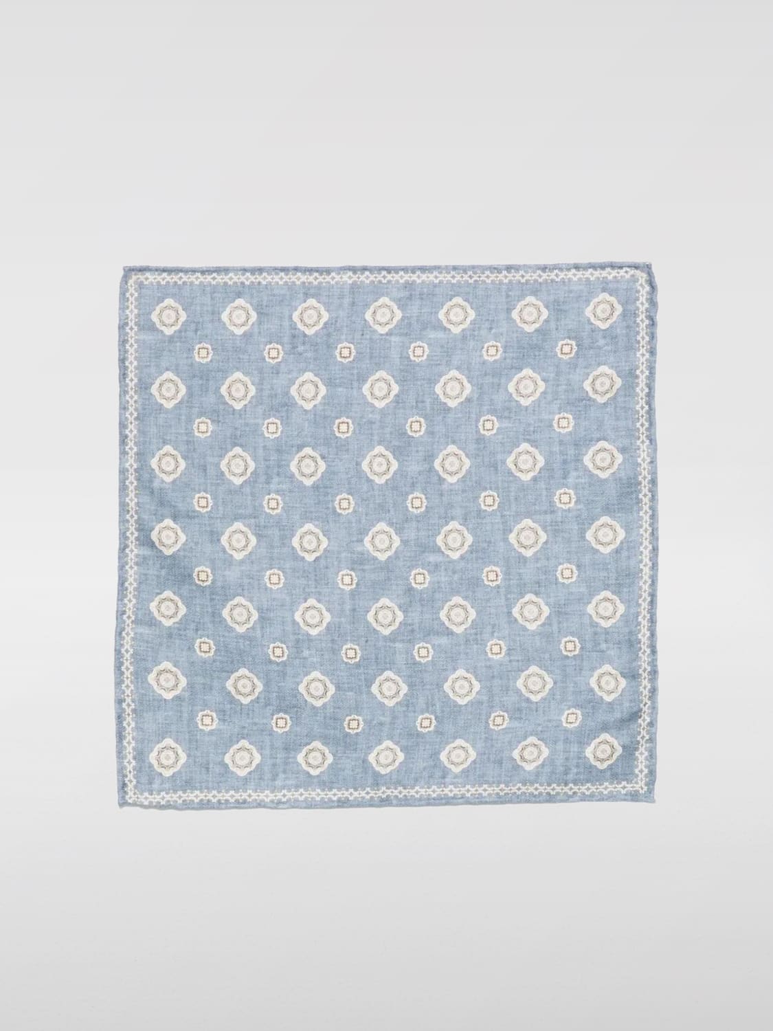 BRUNELLO CUCINELLI 口袋巾: 领带 男士 Brunello Cucinelli, 浅蓝色 - Img 1