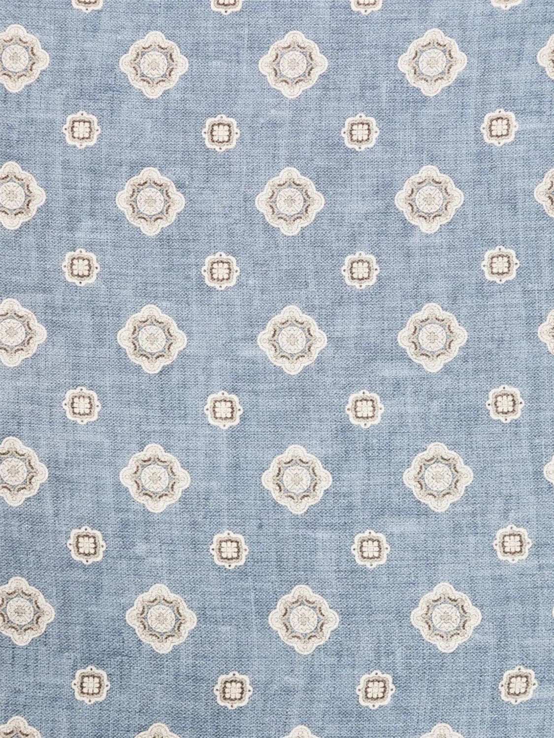 BRUNELLO CUCINELLI 口袋巾: 领带 男士 Brunello Cucinelli, 浅蓝色 - Img 2