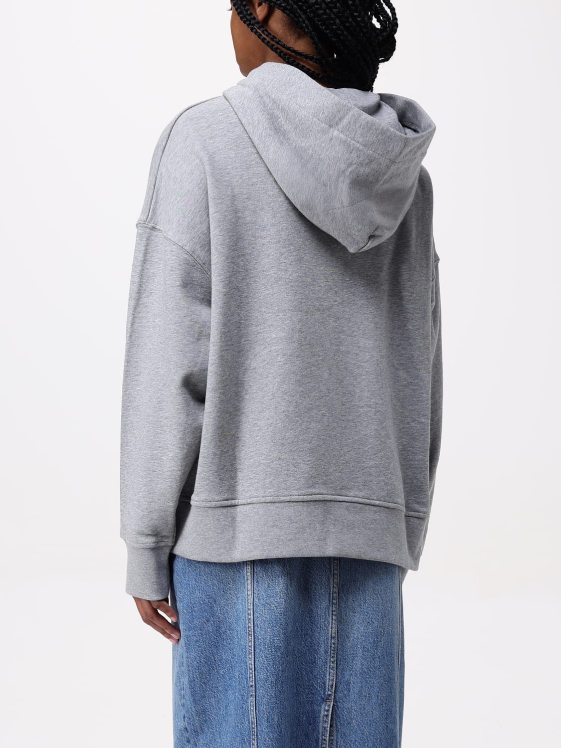 PINKO FELPA: Felpa Pinko in cotone con logo , Grigio - Img 2