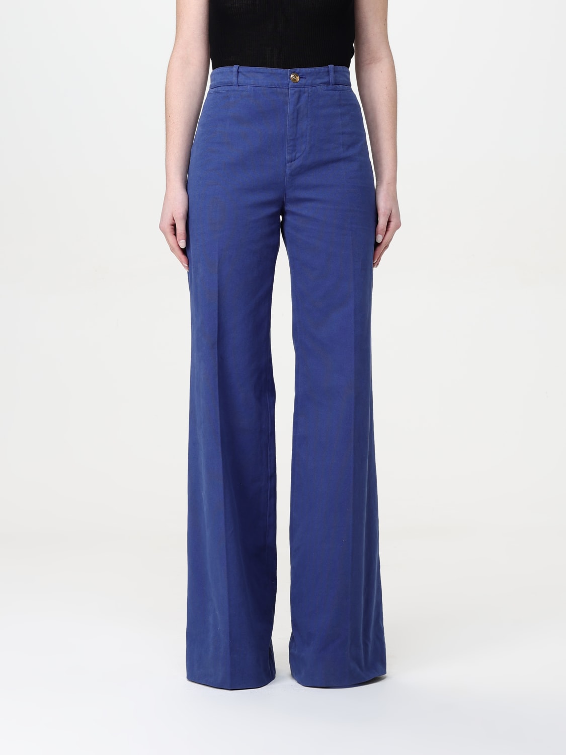 パンツ CHLOE Woman Pants Blue CH25SPA06312 49Z Chloé Blue wool pants | TheDoubleF