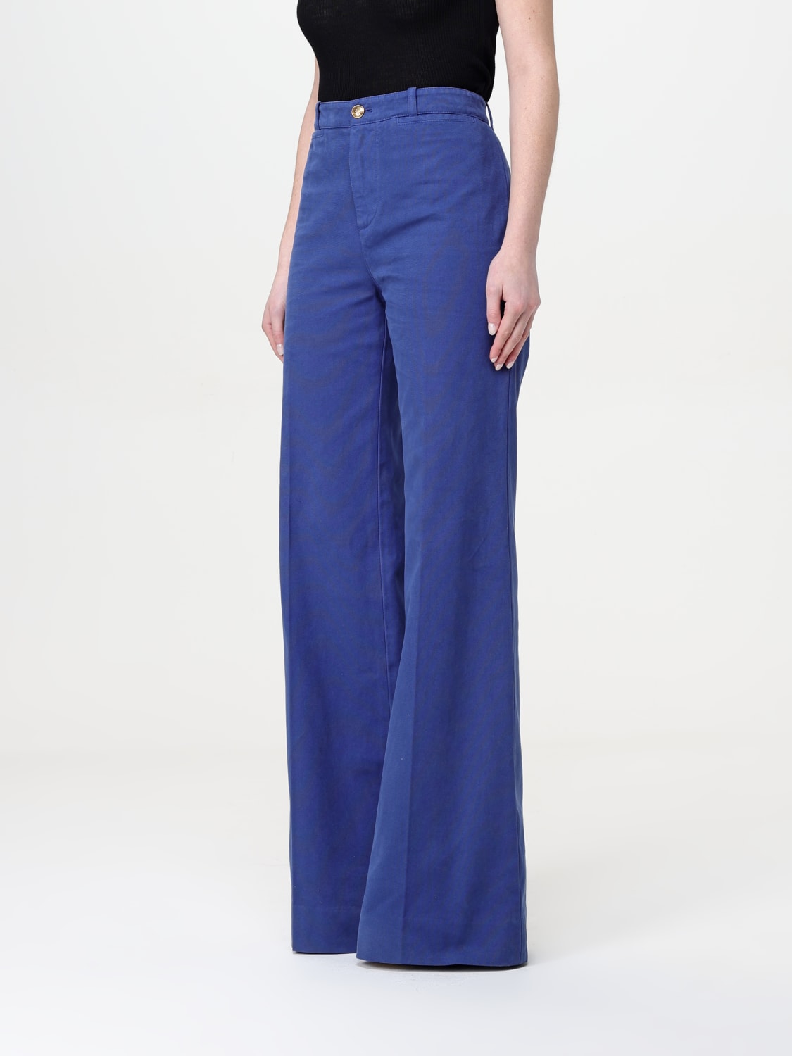 パンツ CHLOE Woman Pants Blue CH25SPA76365 401 CHLOÉ: Pants woman - Blue | Chloé pants CH25SPA76365 online